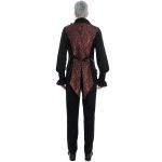 Black and Burgundy 'Edgar' Tailcoat