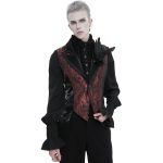 Black and Burgundy 'Edgar' Tailcoat