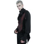 Black and Burgundy 'Edgar' Tailcoat
