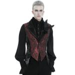 Black and Burgundy 'Edgar' Tailcoat
