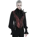 Black and Burgundy 'Edgar' Tailcoat