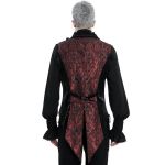 Black and Burgundy 'Edgar' Tailcoat