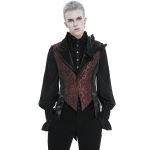 Black and Burgundy 'Edgar' Tailcoat