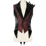 Black and Burgundy 'Edgar' Tailcoat