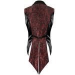 Gilet Queue de Pie 'Edgar' Noir et Bordeaux