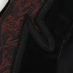 Black and Burgundy 'Edgar' Tailcoat