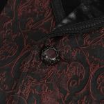 Black and Burgundy 'Edgar' Tailcoat