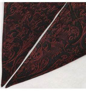 Gilet Queue de Pie 'Edgar' Noir et Bordeaux