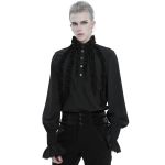 Black 'Edgar' Victorian Shirt
