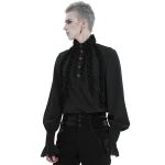 Black 'Edgar' Victorian Shirt