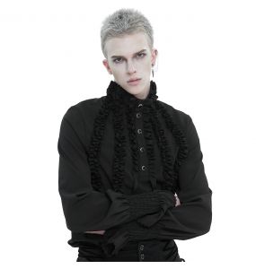 Black 'Edgar' Victorian Shirt