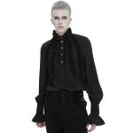 Black 'Edgar' Victorian Shirt