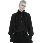 Black 'Edgar' Victorian Shirt
