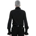 Chemise Victorienne 'Edgar' en Mousseline Noire