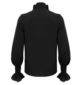 Black 'Edgar' Victorian Shirt