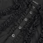 Chemise Victorienne 'Edgar' en Mousseline Noire