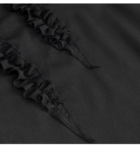 Chemise Victorienne 'Edgar' en Mousseline Noire