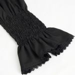 Chemise Victorienne 'Edgar' en Mousseline Noire