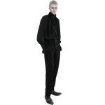 Chemise Victorienne 'Edgar' en Mousseline Noire