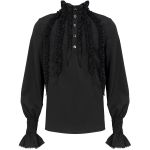 Black 'Edgar' Victorian Shirt