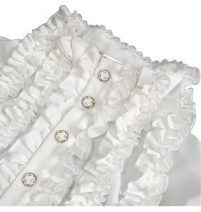 Chemise Victorienne 'Edgar' en Mousseline Blanche