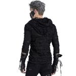 Top à Capuche 'Gothic Damage' Noir