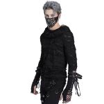 Top à Capuche 'Gothic Damage' Noir