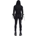 Top à Capuche 'Gothic Damage' Noir