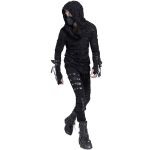 Top à Capuche 'Gothic Damage' Noir
