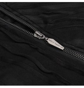 Black Assymetrical 'Cyber Game' Hoddie Top