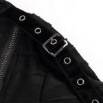 Black Assymetrical 'Cyber Game' Hoddie Top
