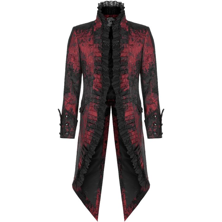 Veste Queue de Pie 'Edward' Rouge et Noire