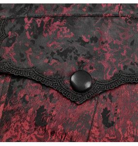 Veste Queue de Pie 'Edward' Rouge et Noire