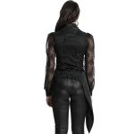 Gilet Assymétrique pour Femmes 'Vittamar' en Jacquard Noir