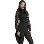 Gilet Assymétrique pour Femmes 'Vittamar' en Jacquard Noir