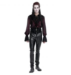 Ceinture Corset Gothique 'Elianor' Noire pour Hommes