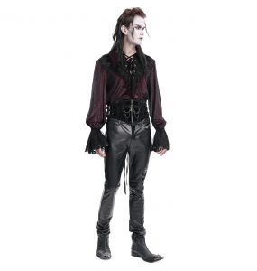 Ceinture Corset Gothique 'Elianor' Noire pour Hommes