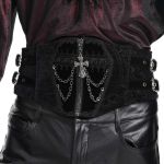 Males Black 'Elianor' Gothic Corset Belt