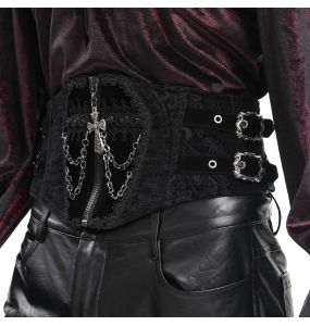 Males Black 'Elianor' Gothic Corset Belt