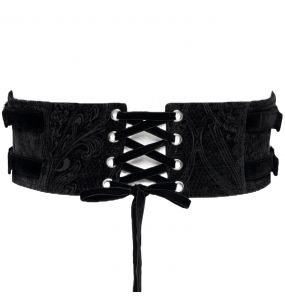 Males Black 'Elianor' Gothic Corset Belt