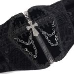 Ceinture Corset Gothique 'Elianor' Noire pour Hommes
