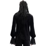 Chemise Victorienne 'Dorian' en Velours Noir