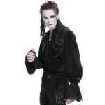 Chemise Victorienne 'Dorian' en Velours Noir