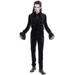 Chemise Victorienne 'Dorian' en Velours Noir