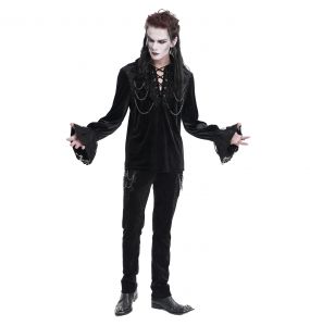 Black Velvet 'Dorian' Victorian Shirt
