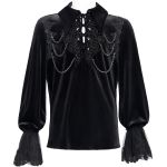 Black Velvet 'Dorian' Victorian Shirt