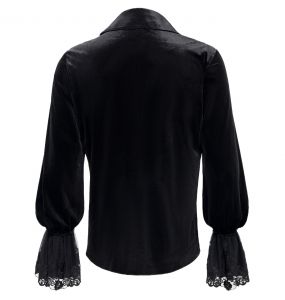 Black Velvet 'Dorian' Victorian Shirt
