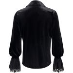 Chemise Victorienne 'Dorian' en Velours Noir