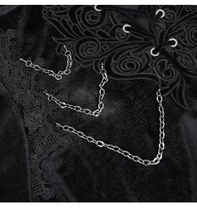 Chemise Victorienne 'Dorian' en Velours Noir