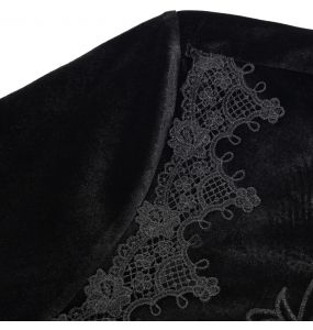 Chemise Victorienne 'Dorian' en Velours Noir